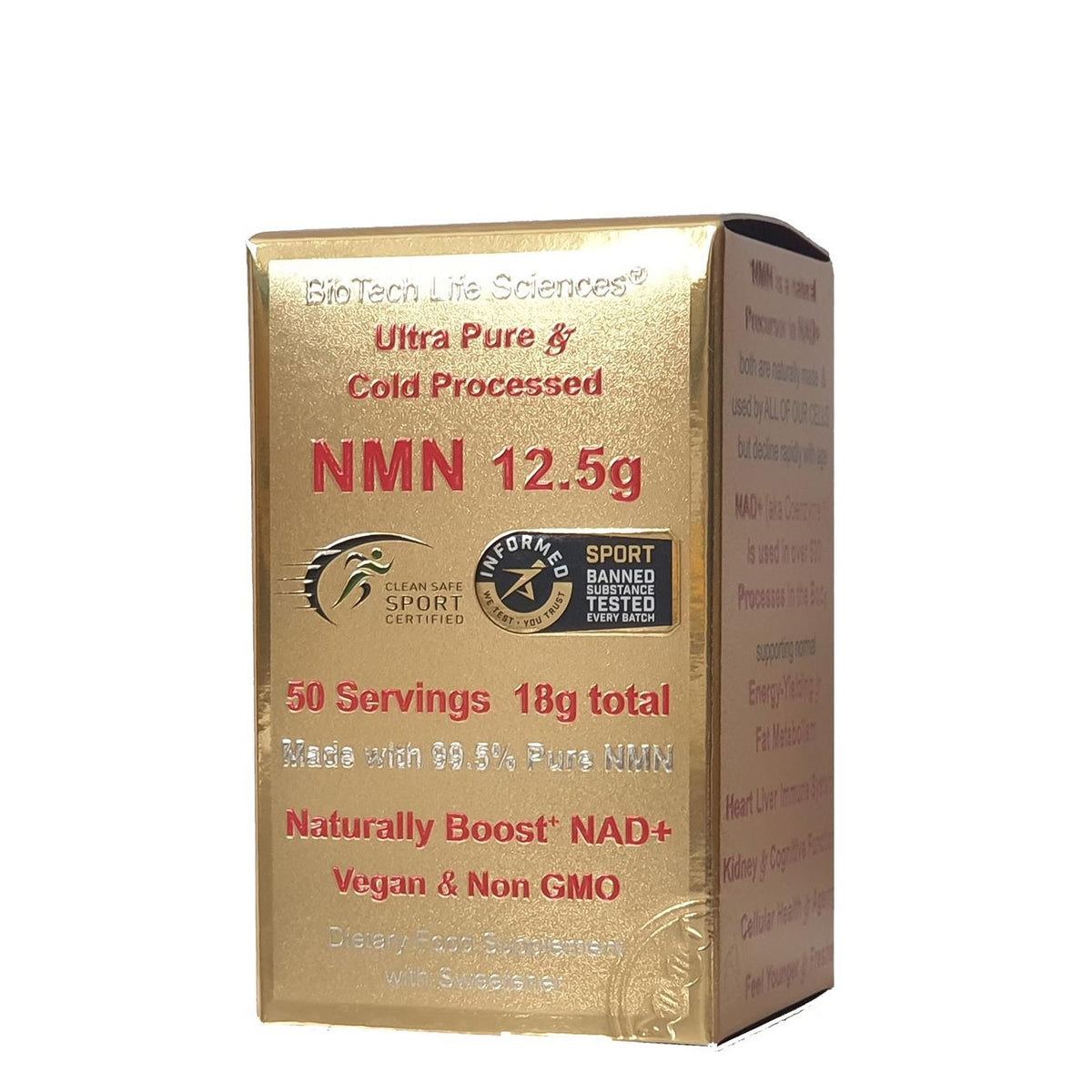 NMN Ultra Pure 99.5 by BioTech Life Sciences Green Body UK